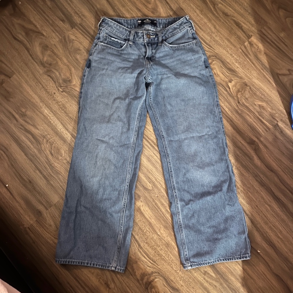 Hollister Light Blue Low-Rise Baggy Jeans